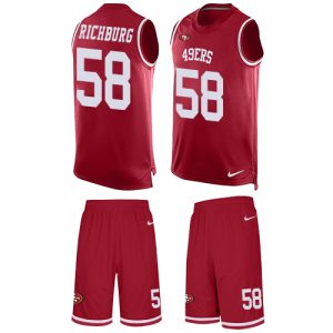 High - quality 49ers #58 Weston Richburg Red Team Color Men's Stitched NFL Limited Tank Top Suit Jersey