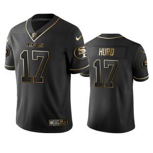 Delightful 49ers #17 Jalen Hurd Black Golden Limited Edition Stitched NFL Jersey