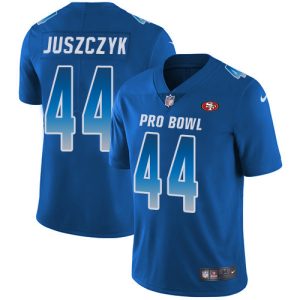 Superb 49ers #44 Kyle Juszczyk Royal Men's Stitched NFL Limited NFC 2018 Pro Bowl Jersey