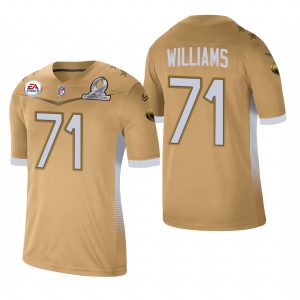 Superb San Francisco 49ers #71 Trent Williams 2021 NFC Pro Bowl Game Gold NFL Jersey