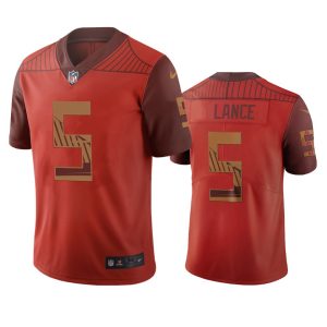 Premium San Francisco 49ers #5 Trey Lance Orange Vapor Limited City Edition NFL Jersey