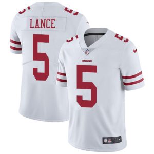 Fantastic San Francisco 49ers #5 Trey Lance White Men's Stitched NFL Vapor Untouchable Limited Jersey