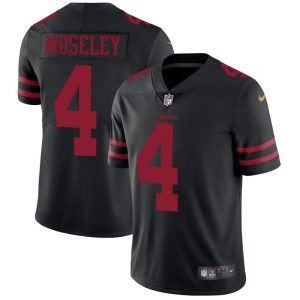 Superb 49ers #4 Emmanuel Moseley Black Alternate Men's Stitched NFL Vapor Untouchable Limited Jersey