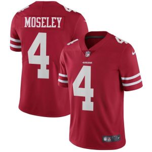 Outstanding 49ers #4 Emmanuel Moseley Red Team Color Men's Stitched NFL Vapor Untouchable Limited Jersey