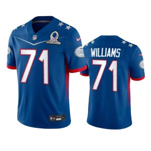 Fantastic 49ers #71 Trent Williams Men's NFL 2022 NFC Pro Bowl Game Jersey Royal