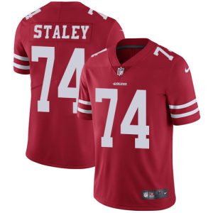 Fantastic 49ers #74 Joe Staley Red Team Color Men's Stitched NFL Vapor Untouchable Limited Jersey
