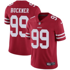 Finest 49ers #99 DeForest Buckner Red Team Color Men's Stitched NFL Vapor Untouchable Limited Jersey