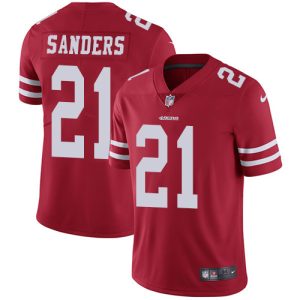 Exceptional 49ers #21 Deion Sanders Red Team Color Men's Stitched NFL Vapor Untouchable Limited Jersey