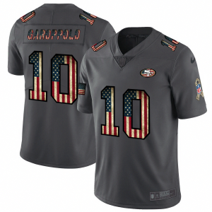 High - quality San Francisco 49ers #10 Jimmy Garoppolo 2018 Salute to Service Retro USA Flag Limited NFL Jersey