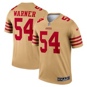 Amazing San Francisco 49ers 54 Fred Warner Men's Gold Inverted Legend Jersey