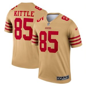 Superb San Francisco 49ers #85 George Kittle Men's Gold Inverted Legend Jersey
