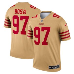 Premium San Francisco 49ers #97 Nick Bosa Men's Gold Inverted Legend Jersey