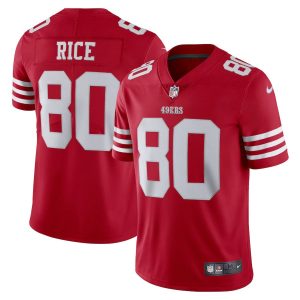 Finest San Francisco 49ers #80 Jerry Rice Scarlet Men's 2022-23 Limited Stitched NFL Vapor Untouchable Jersey
