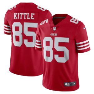 Superb San Francisco 49ers #85 George Kittle Scarlet Men's 2022-23 Limited Stitched NFL Vapor Untouchable Jersey