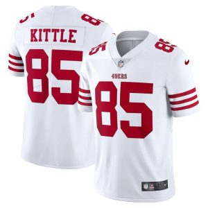 Impressive San Francisco 49ers #85 George Kittle White Men's 2022-23 Limited Stitched NFL Vapor Untouchable Jersey