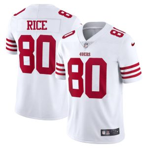 Outstanding San Francisco 49ers #80 Jerry Rice White Men's 2022-23 Limited Stitched NFL Vapor Untouchable Jersey