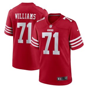 Impressive San Francisco 49ers #71 Trent Wlliams Men's 2022 Player Game Jersey - Scarlet