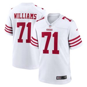 Fantastic San Francisco 49ers #71 Trent Wlliams Men's 2022 Player Game Jersey - White