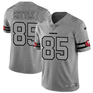 Superb San Francisco 49ers #85 George Kittle Men's Gray Gridiron II Vapor Untouchable Limited NFL Jersey