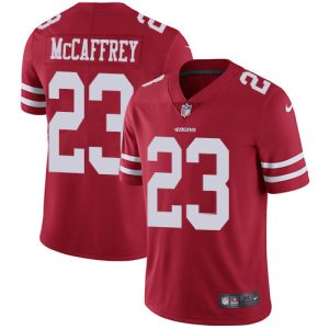 Delightful 49ers #23 Christian McCaffrey Red Team Color Men's Stitched NFL Vapor Untouchable Limited Jersey