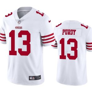 Finest San Francisco 49ers #13 Brock Purdy White Men's 2022-23 Limited Stitched NFL Vapor Untouchable Jersey