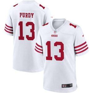 Outstanding San Francisco 49ers #13 Brock Purdy Men's 2022 Player Game Jersey - White