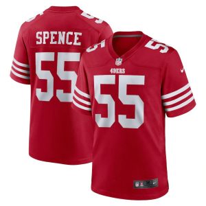 Fantastic San Francisco 49ers #55 Akeem Spence Men's 2022 Player Game Jersey - Scarlet
