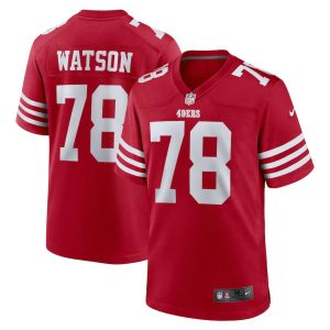 Finest San Francisco 49ers #78 Leroy Watson Men's 2022 Player Game Jersey - Scarlet