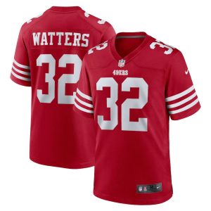 Fantastic San Francisco 49ers #32 Ricky Watters Men's 2022 Player Game Jersey - Scarlet