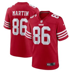 High - quality San Francisco 49ers #86 Tay Martin Men's 2022 Player Game Jersey - Scarlet