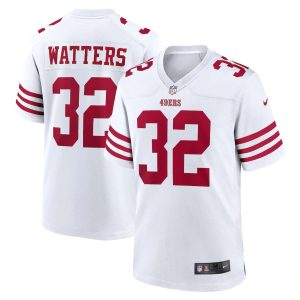 Fantastic San Francisco 49ers #32 Ricky Watters Men's 2022 Player Game Jersey - White