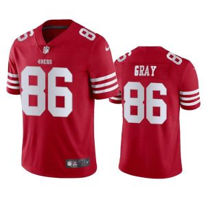 Exceptional San Francisco 49ers #86 Danny Gray Scarlet Men's 2022-23 Limited Stitched NFL Vapor Untouchable Jersey