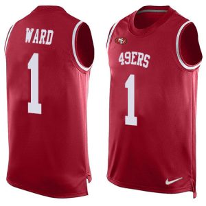 Premium 49ers #1 Jimmie Ward Red Team Color Men's Stitched NFL Limited Tank Top Jersey