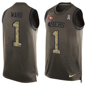 Fantastic 49ers #1 Jimmie Ward Green Men's Stitched NFL Limited Salute To Service Tank Top Jersey
