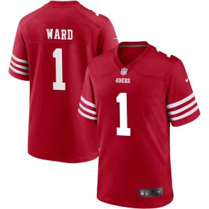 Amazing San Francisco 49ers #1 Jimmie Ward Men's 2022 Player Game Jersey - Scarlet
