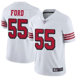 Superb 49ers #55 Dee Ford White Rush Men's Stitched NFL Vapor Untouchable Limited Jersey