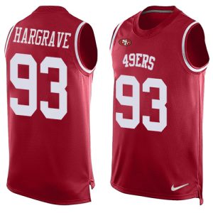 Delightful 49ers #93 Javon Hargrave Red Team Color Men's Stitched NFL Limited Tank Top Jersey