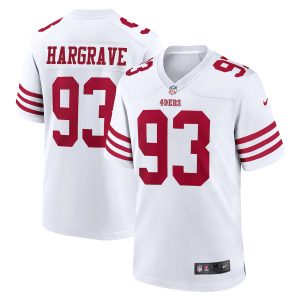 Finest San Francisco 49ers #93 Javon Hargrave Men's 2022 Player Game Jersey - White
