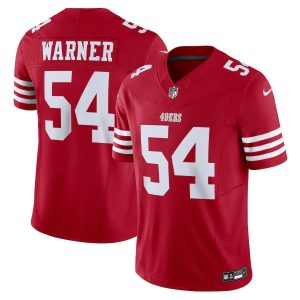 Exceptional San Francisco 49ers #54 Fred Warner Men's Scarlet Vapor F.U.S.E. Limited Jersey