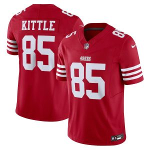 Delightful San Francisco 49ers #85 George Kittle Men's Scarlet Vapor F.U.S.E. Limited Jersey