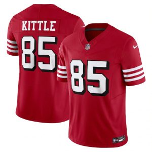 Premium San Francisco 49ers #85 George Kittle Men's Scarlet Vapor F.U.S.E. Limited Jersey Alternate