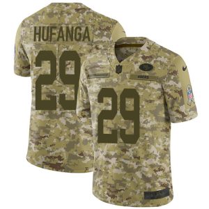 Outstanding 49ers #29 Talanoa Hufanga Camo Men's Stitched NFL Limited 2018 Salute To Service Jersey