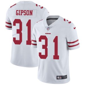 Premium 49ers #31 Tashaun Gipson White Men's Stitched NFL Vapor Untouchable Limited Jersey