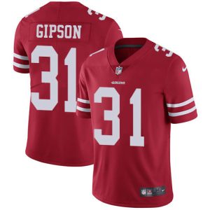 Outstanding 49ers #31 Tashaun Gipson Red Team Color Men's Stitched NFL Vapor Untouchable Limited Jersey