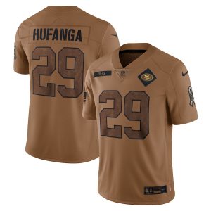 High - quality San Francisco 49ers #29 Talanoa Hufanga Men's 2023 Salute To Service Limited Jersey - Brown