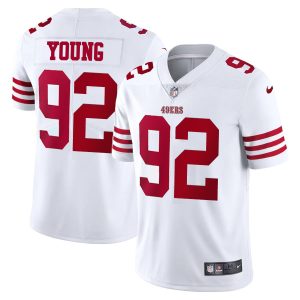 Impressive San Francisco 49ers #92 Chase Young White Men's 2022-23 Limited Stitched NFL Vapor Untouchable Jersey