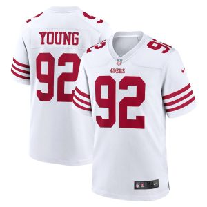 Fantastic San Francisco 49ers #92 Chase Young Men's 2022 Player Game Jersey - White