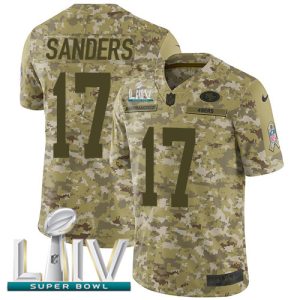 Outstanding 49ers #17 Emmanuel Sanders Camo Super Bowl LIV 2020 Men's Stitched NFL Limited 2018 Salute To Service Jersey