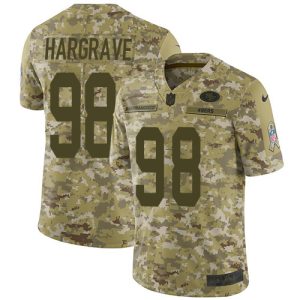 Exceptional 49ers #98 Javon Hargrave Camo Men's Stitched NFL Limited 2018 Salute To Service Jersey