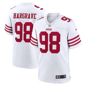 Fantastic San Francisco 49ers #98 Javon Hargrave Men's 2022 Player Game Jersey - White